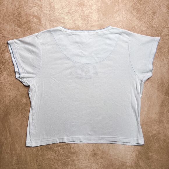 Pillow Talk Embroidered Teddy Bear Sleep Tight Baby Tee T-Shirt White Sleepwear - Picture 3 of 6